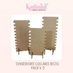 Exhibidores collares recto pack x 3