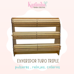 Exhibidor Tubos x 3- Pulseras, relojes, colitas de pelo