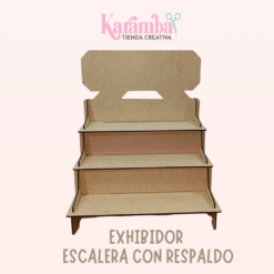 Exhibidor escalera con respaldo