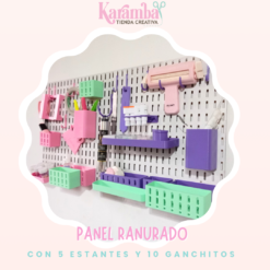 Panel Ranurado con accesorios