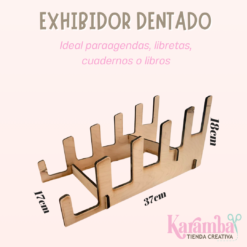 Exhibidor dentado- para libros, agendas, cuadernos