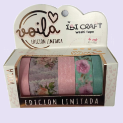 Cintas decorativas autoadhesivas whasi tape Ibi Craft- Serie Rosas