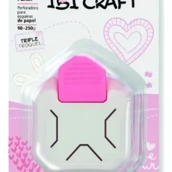 Perforadora De Esquinas Ibi Craft, C/3 Dif.de Corte Recto Color Blanco rosa