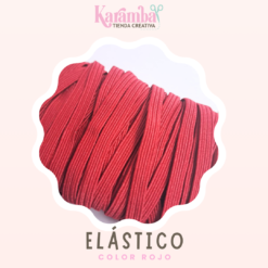 Elástico plano 0.5 cm  -Rojo
