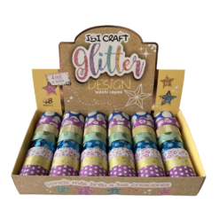 Whashi Tape Ibi Craft- Diseños Glitter x8