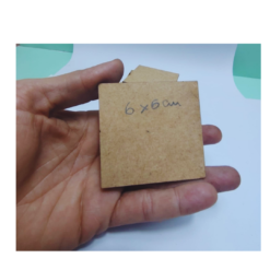 CORTES DE MDF CUADRADOS 6CM-  x 10un