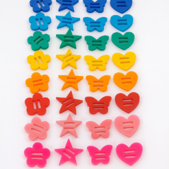 Dijes acrílicos colores- Formas x 50un surtidas