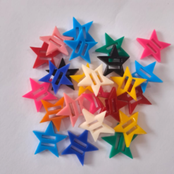 Dijes de acrilico- ESTRELLAS x10un