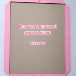 Marco para forrar tapas de agendas con divisores  16,5 x 21cm